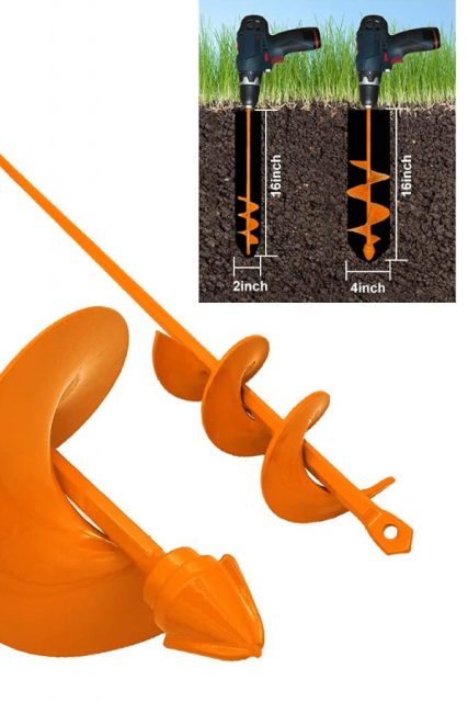 The Best Garden Tool Ever How To Use A Drill Auger Bit For Planting