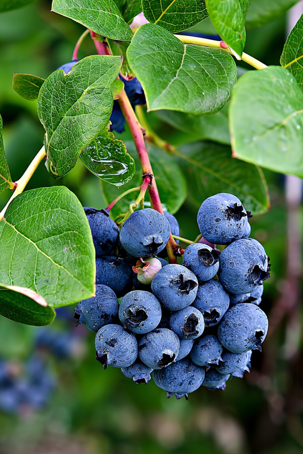 What is the average number of years it takes for a blueberry bush to bear fruit?