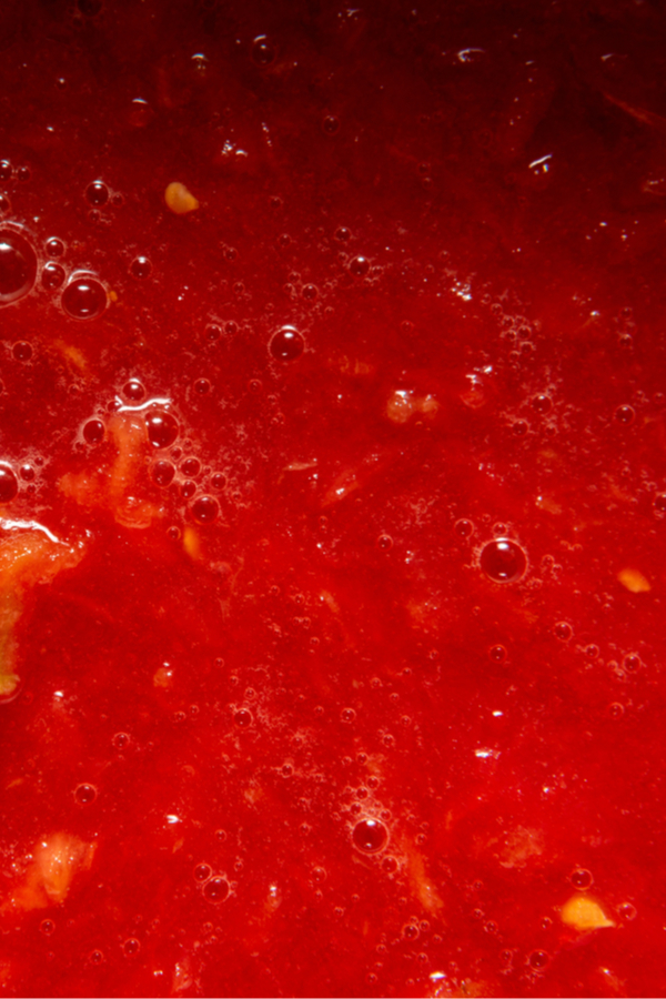 cooking down tomato juice