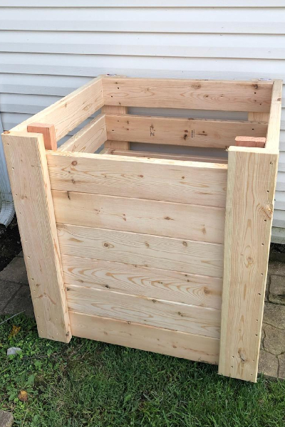 Extra Large Triple Bay Wooden Compost Bin