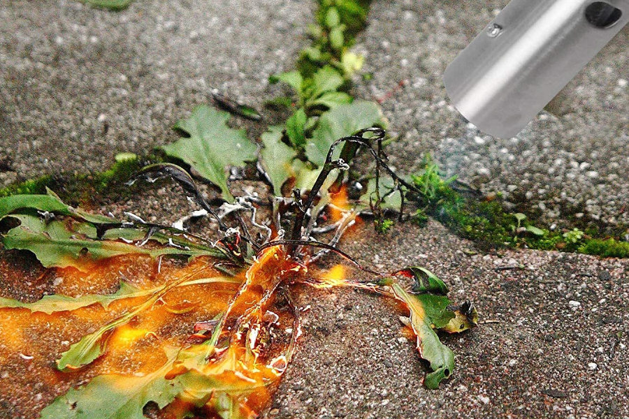 how to use a weed torch