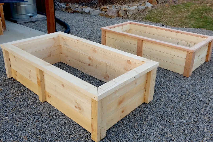 How To Create Raised Beds With Wood, How Thick Should The Wood Be For A Raised Garden Bed
