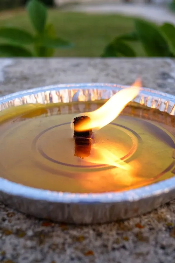 Citronella Candle - keep flies away from your patio