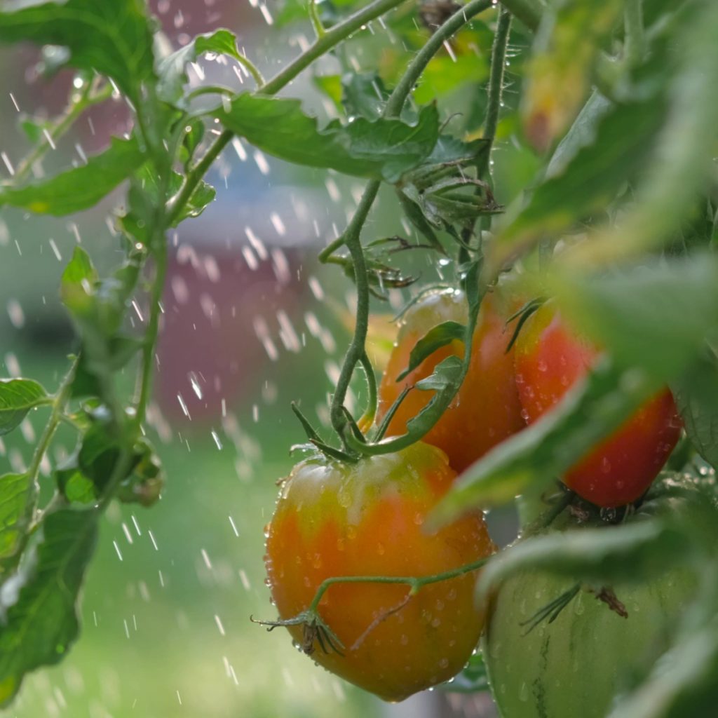 splitting tomatoes