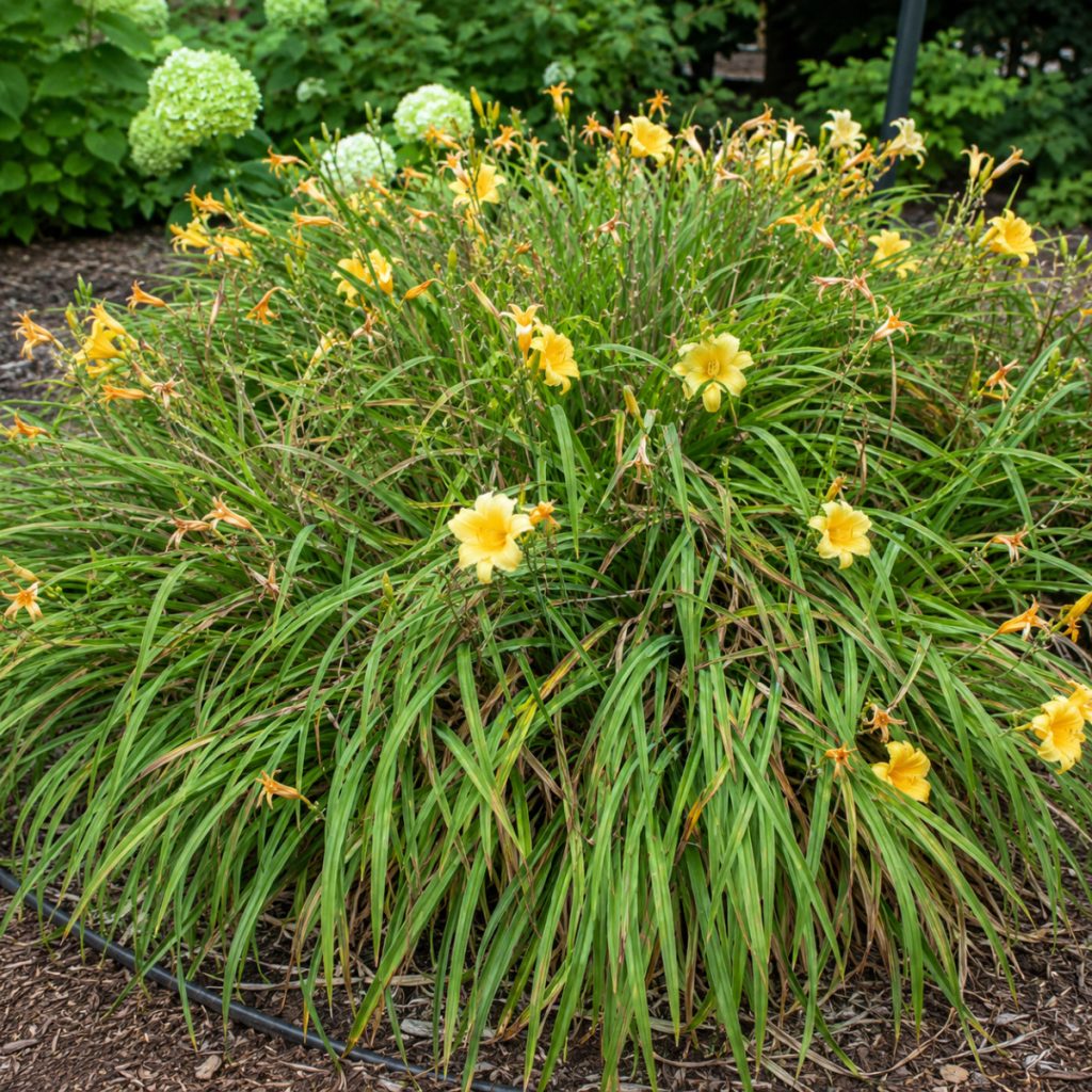 overgrown daylilies