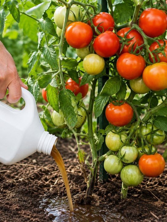 tomato plants in late summer