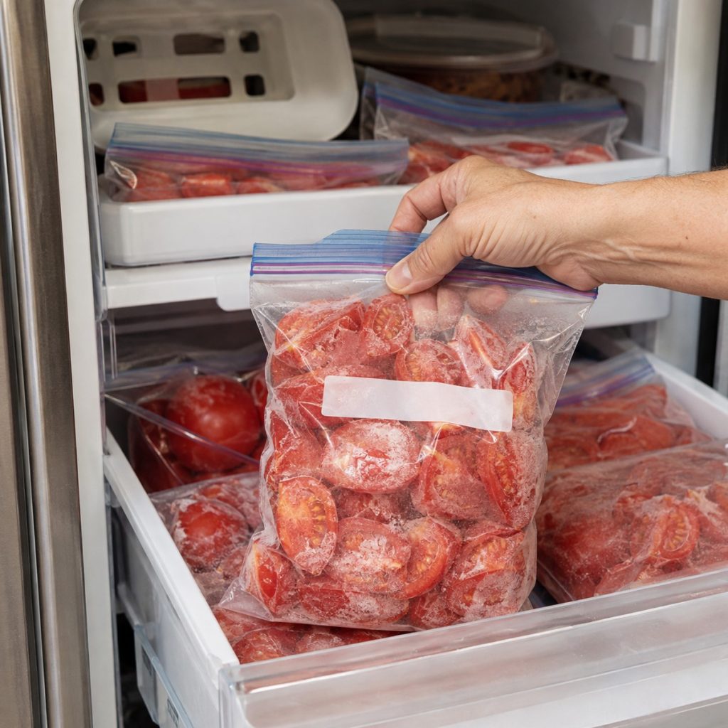 easy ways to freeze tomatoes