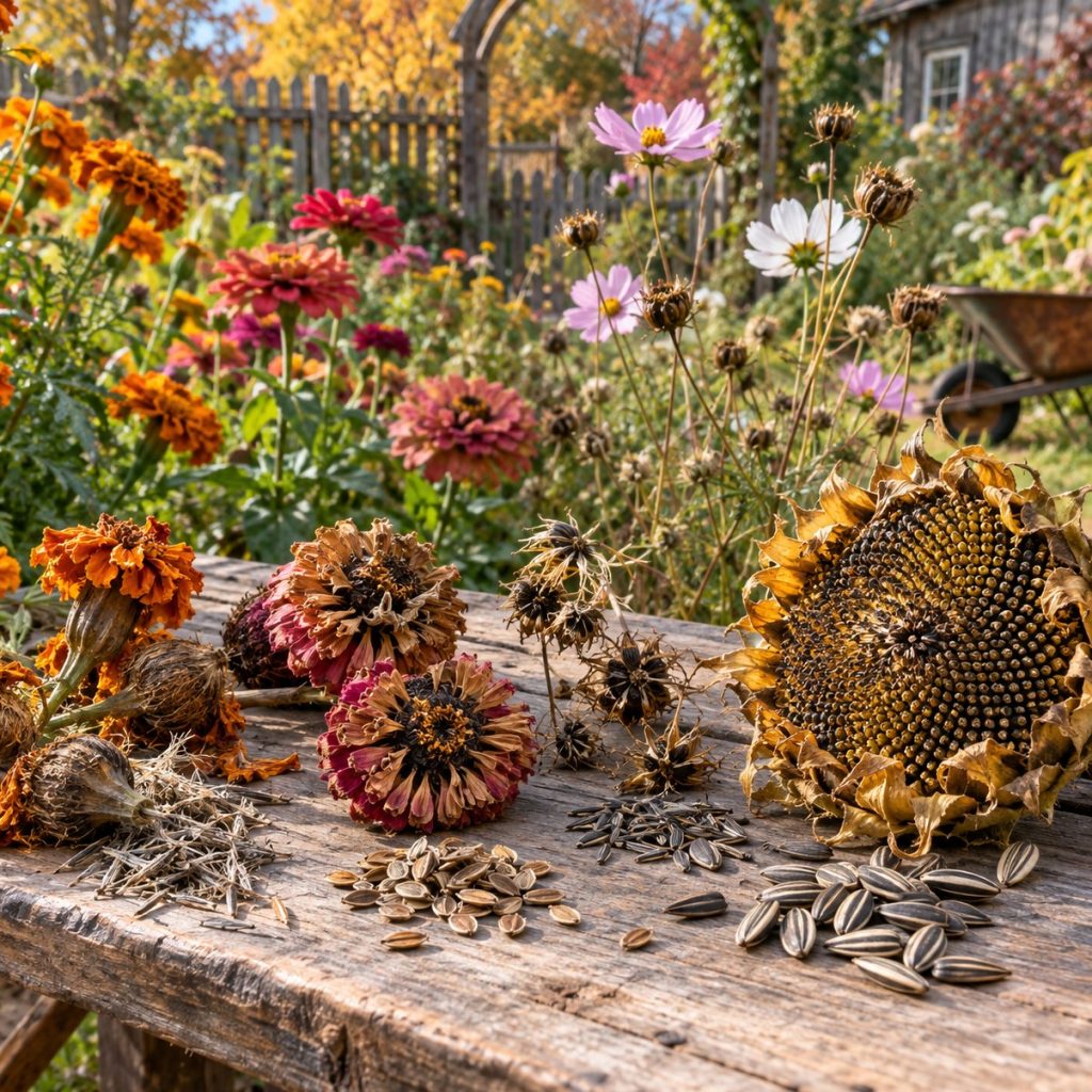 saving annual flower seeds
