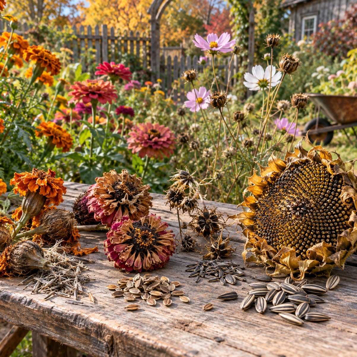 saving annual flower seeds